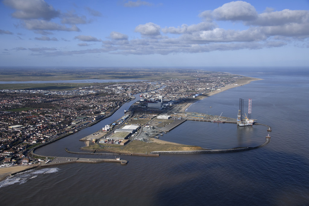Great Yarmouth aerial view of the Norfolk coastline and town, representing SmartGuard’s exterior cleaning and restoration services across Norfolk.